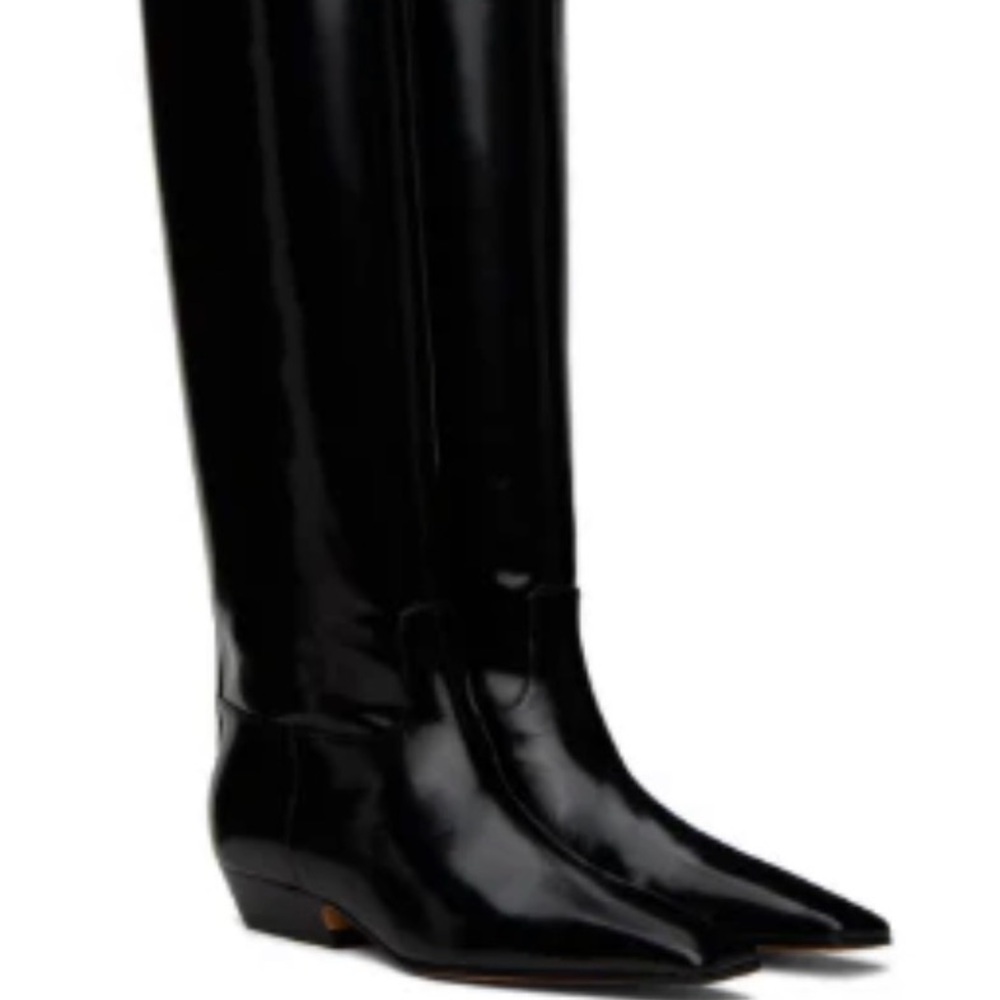KHAITE Sleek Black Over the Knee Boots